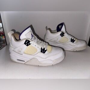 purple metallic air jordan 4s